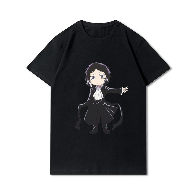 

Плюс розмір S-5XL Футболка з японським аніме Bungou Stray Dogs Чоловіки Жінки Dazai Osamu Manga Harajuku Graphic T-Shirt Літні топи унісекс Футболки великого розміру XXXXL