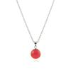Collier - Luxenter - Geel - Argent 925 - Agate Rouge - 42 Cm