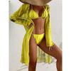 Women Bikini Sexy High Waist Bathing Suit Beach Swimwear Female Summer SwimsuitTrendy Tie Dye Striped Bikini Three Pieces Set Beach Wear,