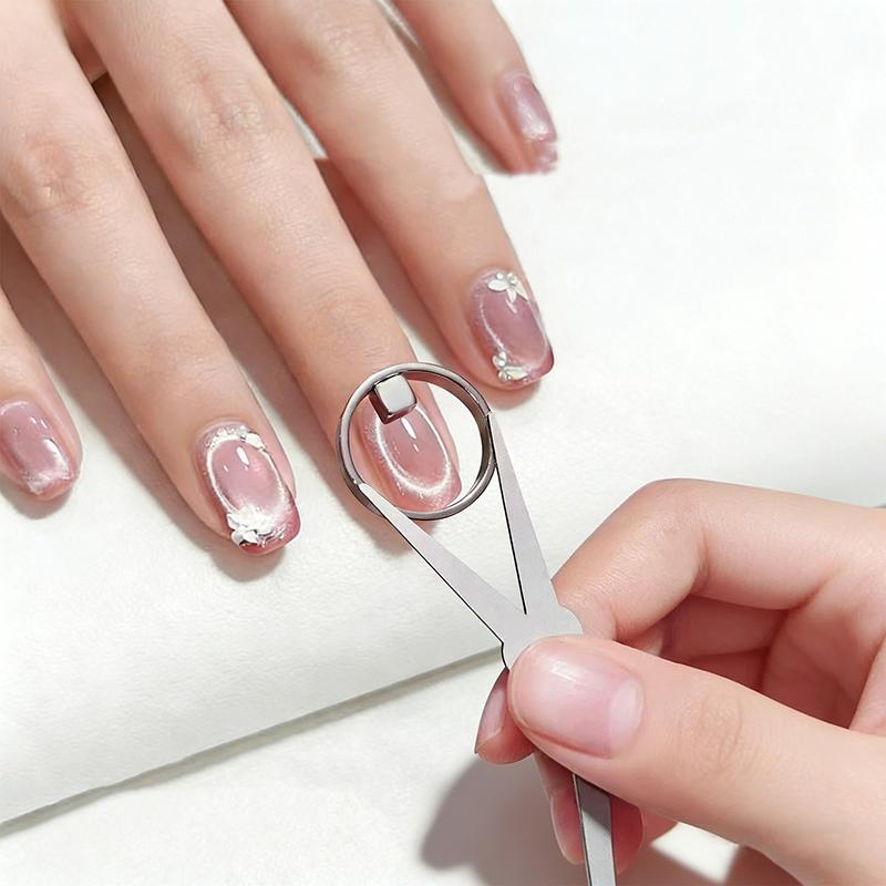 Black Hole Shape Cat Eye Nail Art Magnet Suck Hollow Cat Eye Nail Art Effect Magnet Ring Diy Manicure Magnetic Auxiliary Tool