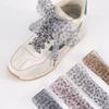 Leopards Print Sheer Ribbon Shoe Laces 140cm Long Flat Shoelaces Polyester Shoe Laces for Adults Kids Trainers Sneakers