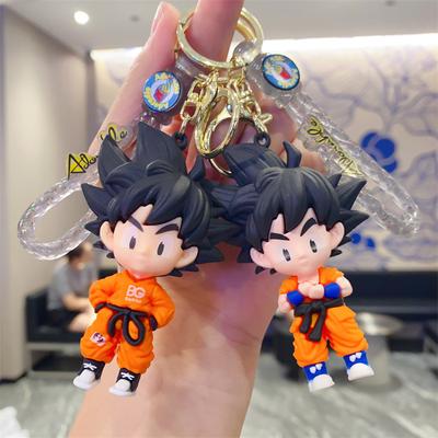 Cartoon Animation Keychain Dragon Ball Cool Sun Wukong Car Bag Pendant Children's Toy Doll Machine Gift