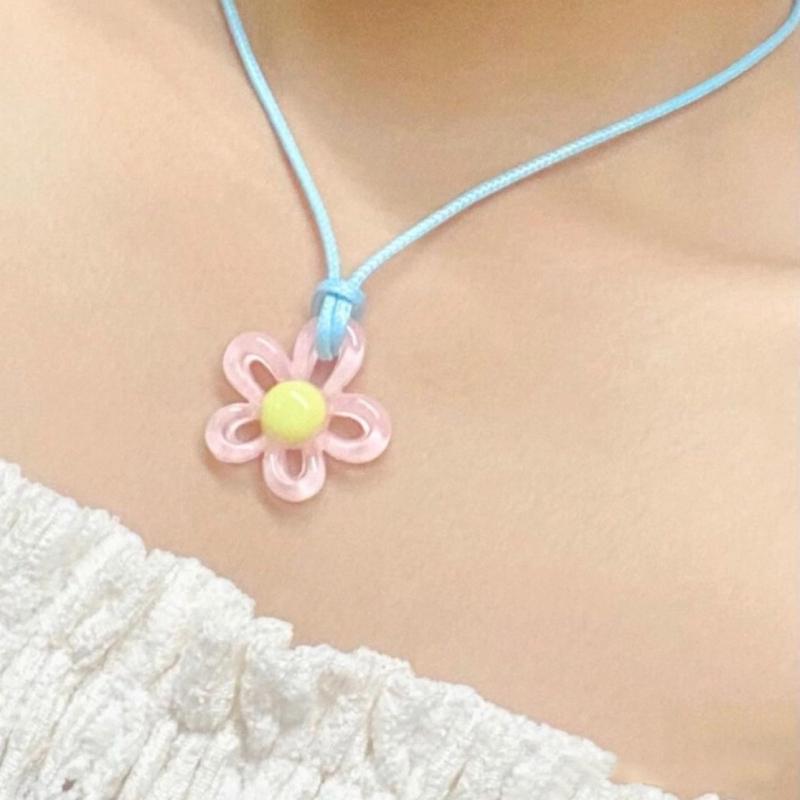 Bunte Blume Anhänger DIY Halskette Armband Ohrringe Fassung Anhänger für Schmuckherstellung Zubehör Vanlentines Geschenk