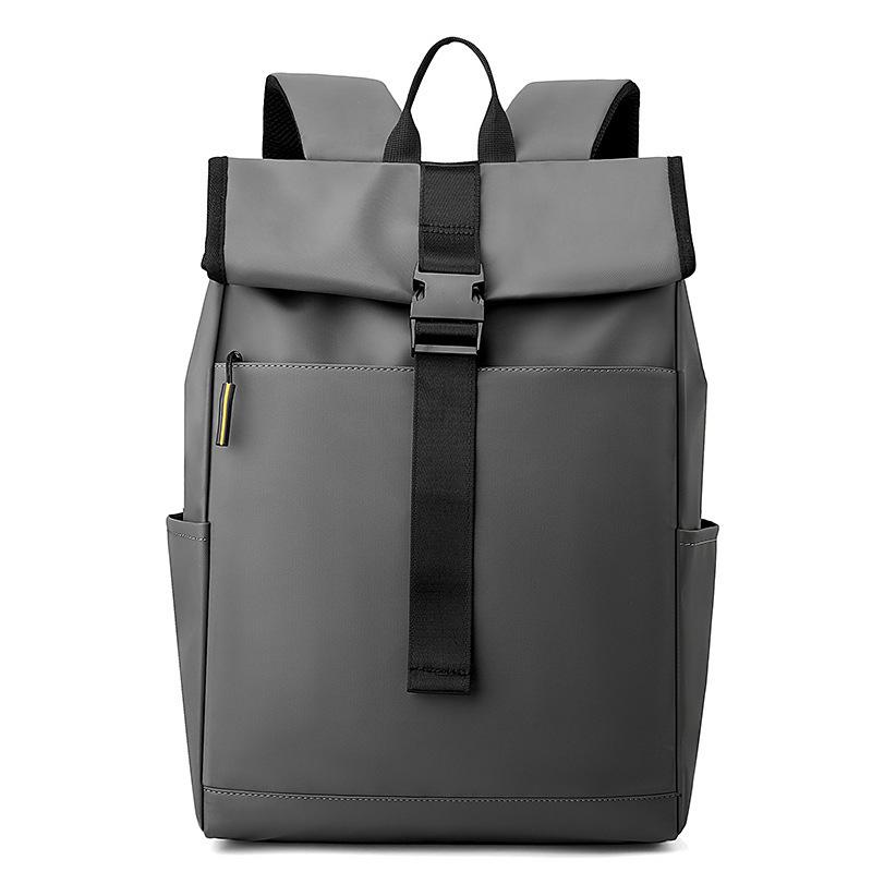 Men s Retro Motorcycle-Style Backpack: Trendy Color Block, Water-Repellent, Large Capacity School Bag