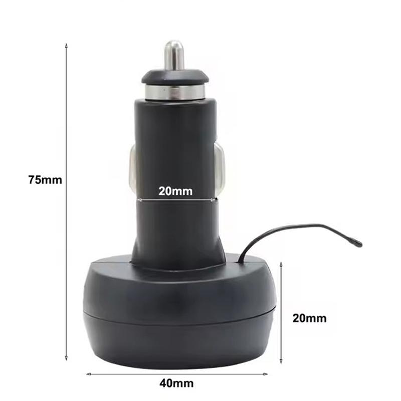 Autoladegerät 3in1 12/24V Voltmeter Thermometer USB-Ladegerät Schalter Auto LED Digitaler Monitor Display Strommesser Spannungsdetektor