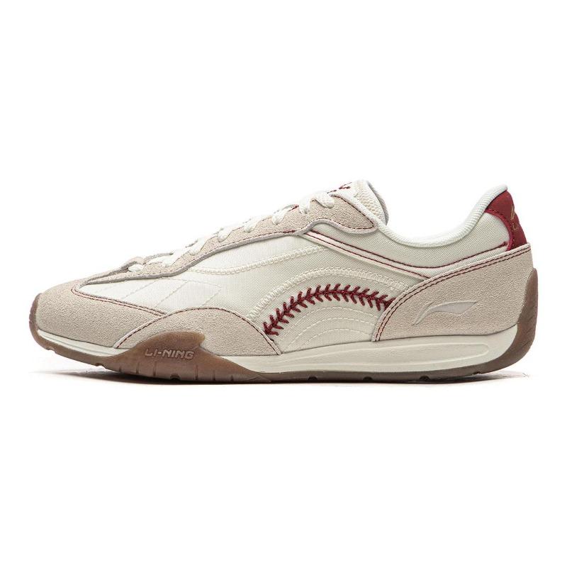 Li-Ning Film Boxing CNY Womens Low Top Casual Shoes White Retro Comfort Trendy AGLW204-2 35