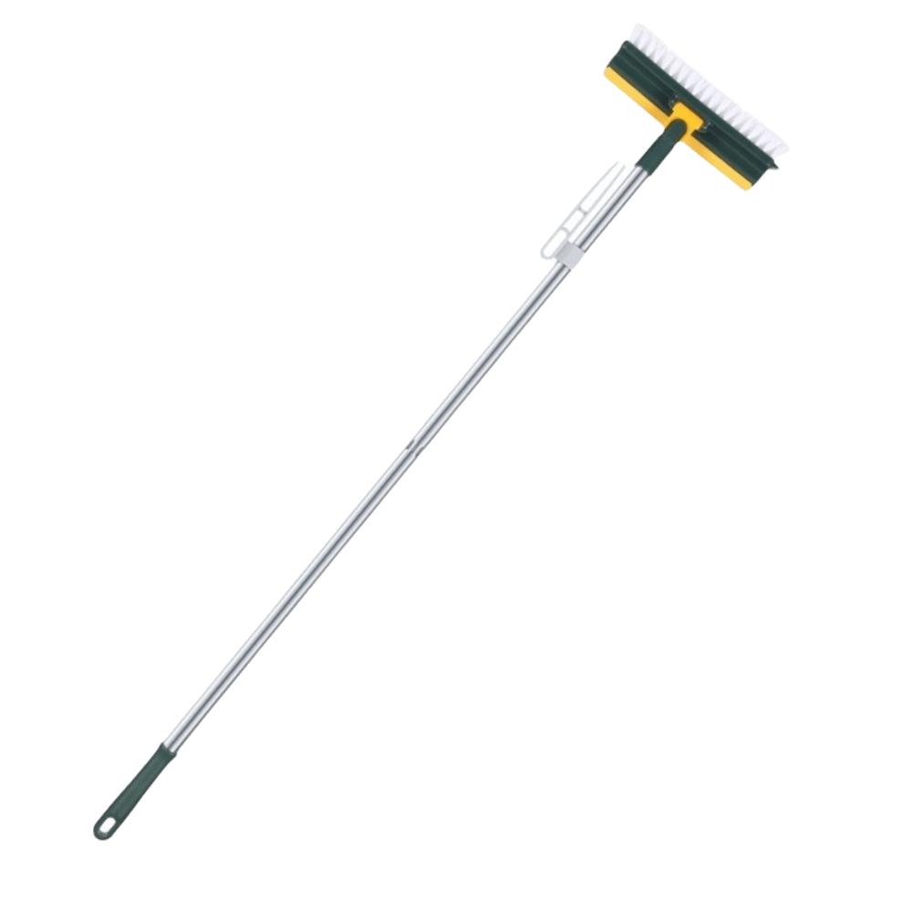 V-Shaped Bristles Floor Scrub Brush Long Handle Squeegee Brush Cleaning Brush Bathroom зелёный
