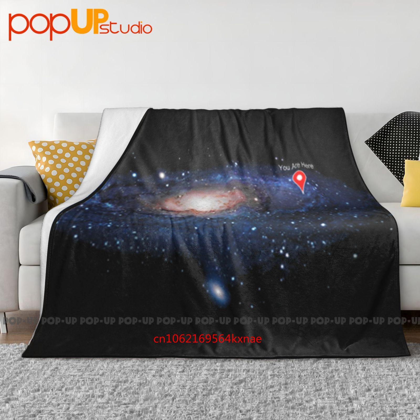 Mens You Are Here Space Map Stars Science Solar System Galaxy Infinity Ultra-Soft Blanket Quilt Winter Sofa Cover Bed Covers 30x40in