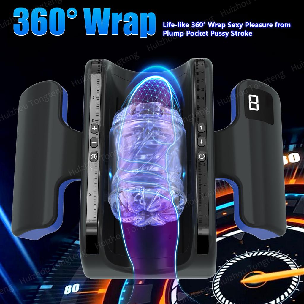 Thrusting High Speed Piston Stroker Male Masturbator Machine Automatic Telescopic Vagina Masturbation Cup Adult Sex Toys for Men Delayed Ejaculation