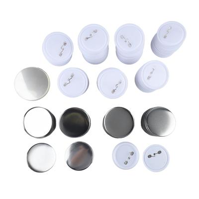 100 Set Pin Back Button Parts 2.3in Diameter Tinplate Plastic Base Button Making Supplies for Badge Craft DIY