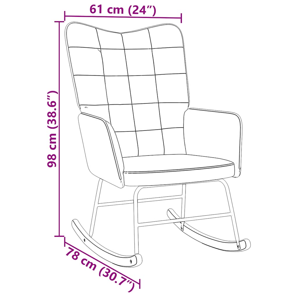 Black Velvet Rocking Chair