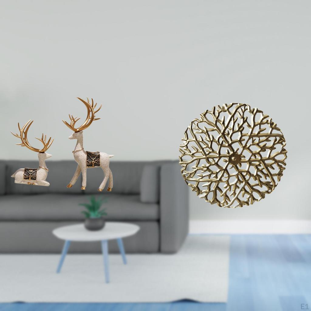 Reindeer Statue Sitting Standing Deer Figurines Metal Wall Sculpture Art Decorations Rustic Scenic