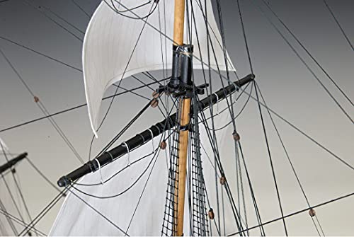 Woody Joe 1/120 scale model of the Susquehanna Black Ship with unfurled sails, assembly kit