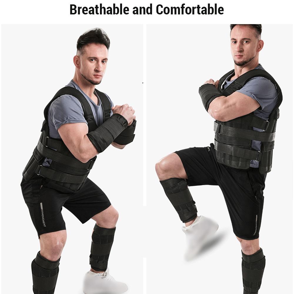 Adjustable Weighted Vest 10kg Workout Weight Vest with Wrist Weights and Leg Weights