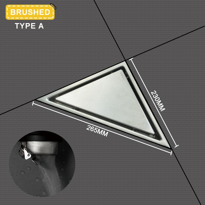 Kartáčované Zlato Neviditelný Dlaždicový Podlahový Odtok Nerezová Ocel 304 Sítko na Nečistoty Deodorant Podlahový Odtok Koupelnové Kuchyňské Doplňky