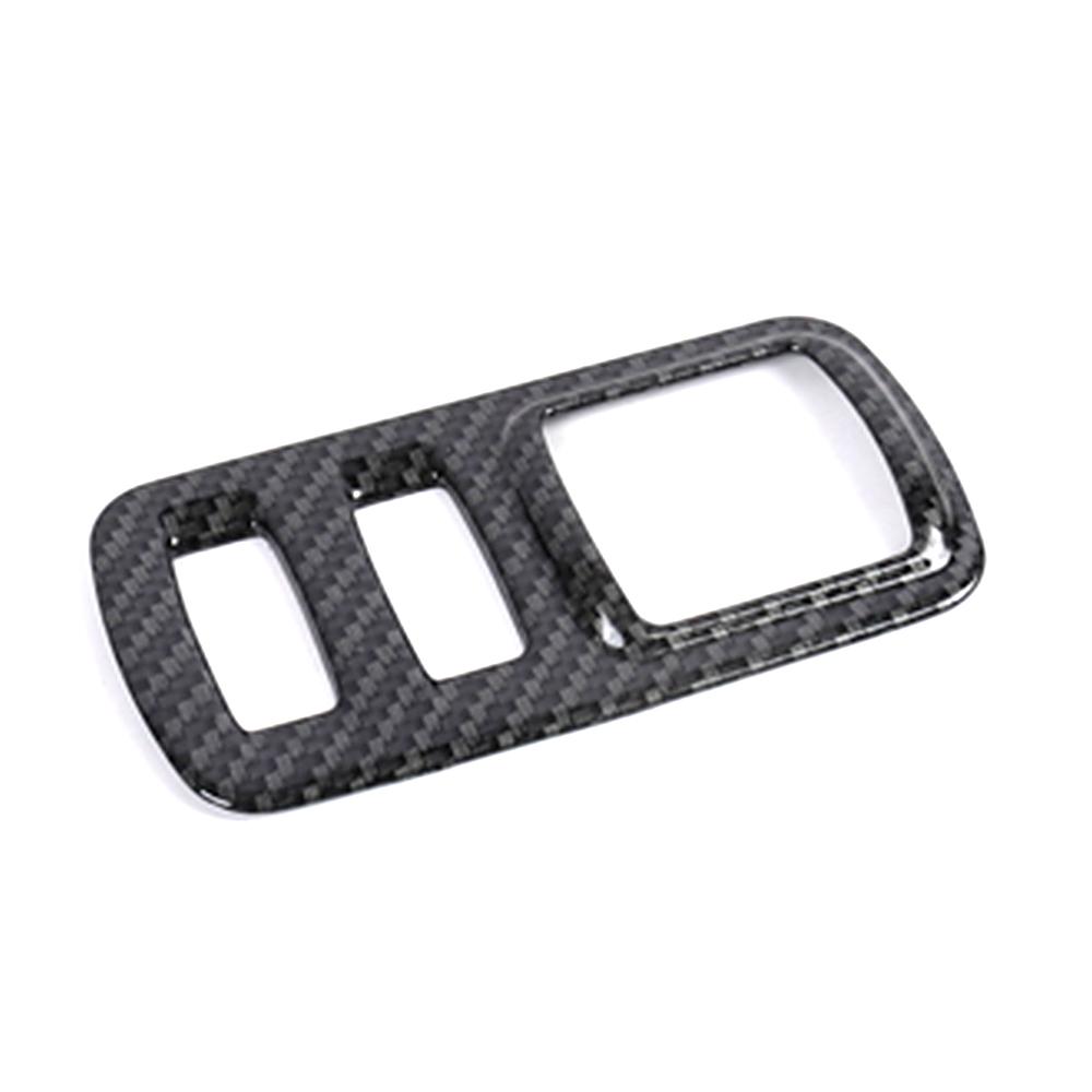 For Renault Kadjar 2015-2019 Head Lights Lamp Switch Button Decoration Cover Trim Carbon Fiber Silver Printed Interior Styling