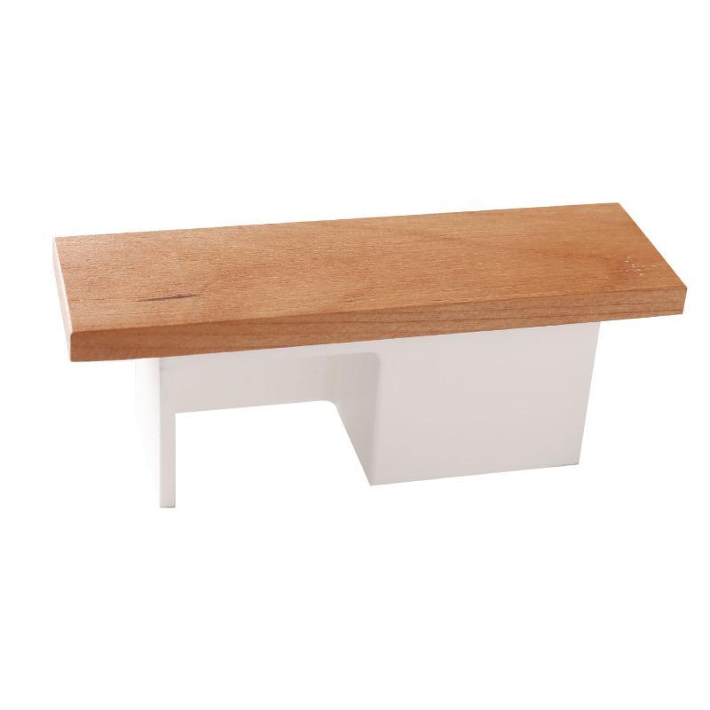 1Pcs Wooden Miniature Desk For Dollhouse Natural Minimalist Finish Highly Detailed Sturdy Realistic Decor