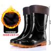 3517 Catch the Sea Tube Camouflage Labor Protection Rain Shoes, Men's Thick-soled Pvc Plastic Long Rain Boots Non-slip