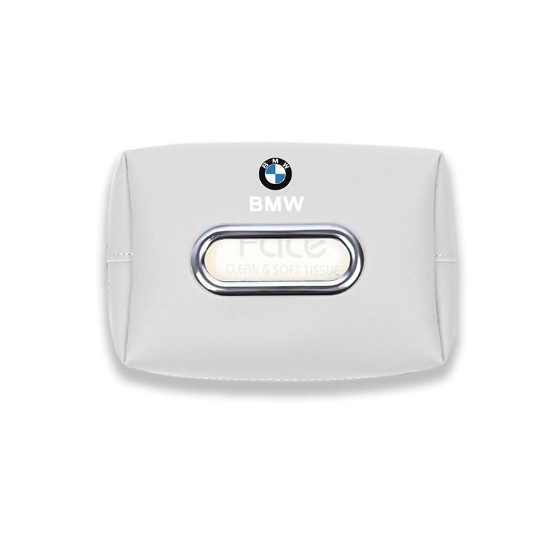 Car Tissue Box Holder Leather Car Armrest Napkin Case Sun Visor Backseat Bag For BMW E46 E87 E91 X5 E70 F11 E30 E90 F20 G20 G30 SK0