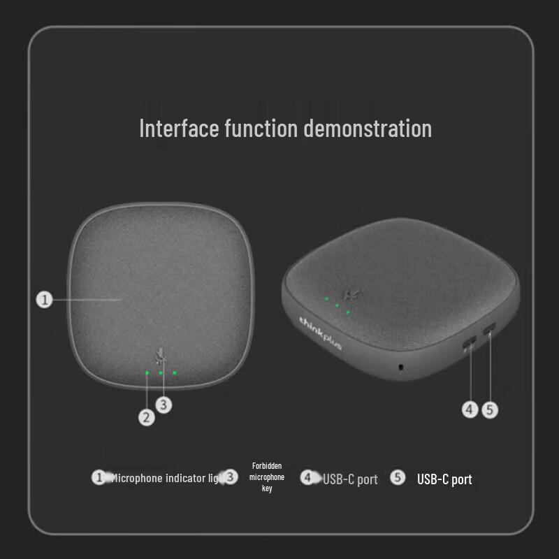 Lenovo Video Conference Omnidirectional Microphone with Speaker System (CN Version)