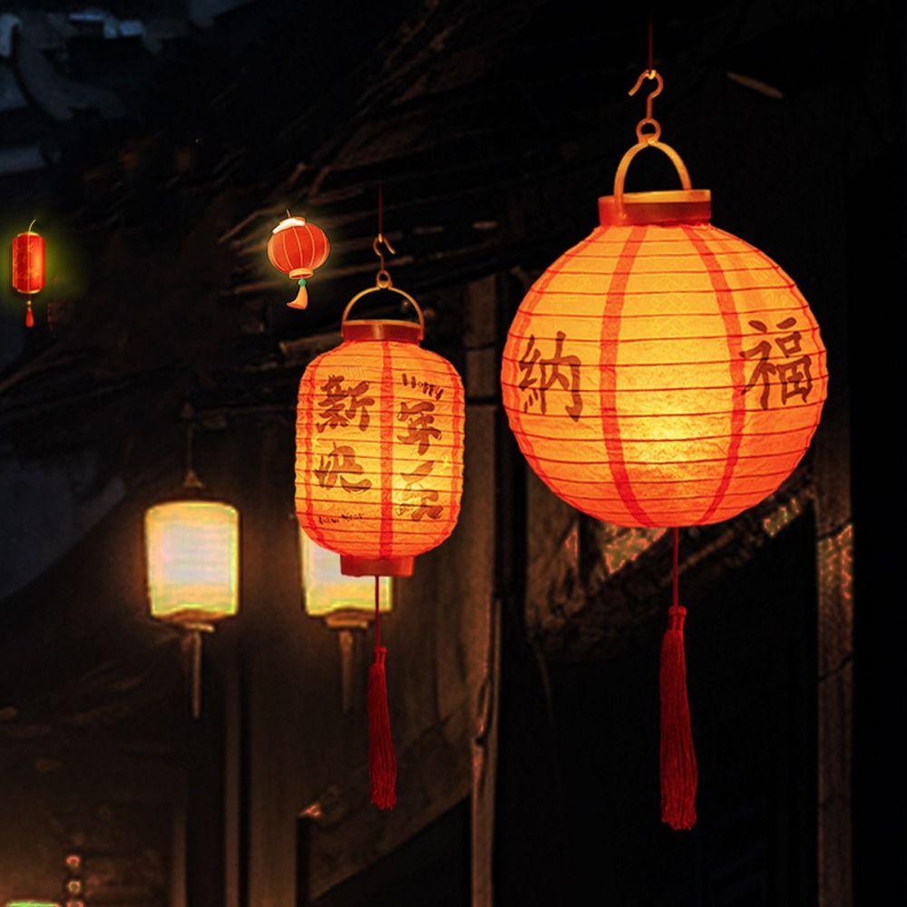 Traditional Festival Mid Autumn Lantern Luminous Paper Lantern Chinese Handheld Lantern  New Year