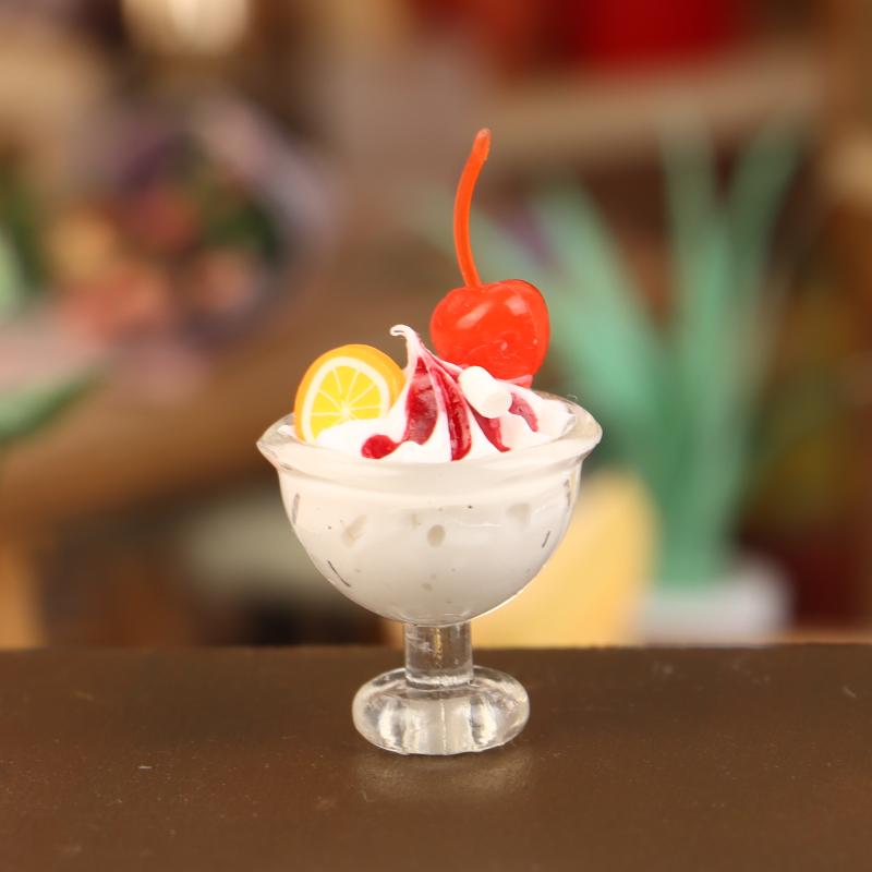 

1 шт., имитация кукольного домика, вишневый кремовый стаканчик, стаканчик для мороженого, мини-модель, украшение, игрушка, миниатюрные аксессуары для кукольного домика, украшение, игрушка