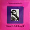 LP Record ELISABETH RETHBERG  Lebendige Vergangenheit  Elisabeth LV1309 Lebendige Verga Austria Classical Used