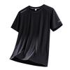 Ice Silk Short T-shirt Men's Fitness Ice Silk Half-sleeve Men's Breathable Mesh Loose Plus Fat Plus Size Sports Short-sleeved
