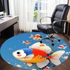 1pc Goldfish Ocean Office Round Area Rug, Indoor Mat Suitable For Office, Under Office Chairs Bedroom Living Room Home Decor, Room Deco