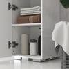 Bathroom Column in MDF with Open Shelf, Drawer and Closed Cupboard, 37x32.5x170 cm, White