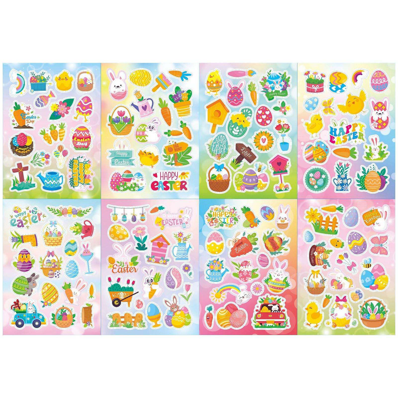 

Cute Notebook Account Decoration Sticker,cute Stickers, Journaling Supplies,Easter Bunny Egg Stickers One Size жовтий