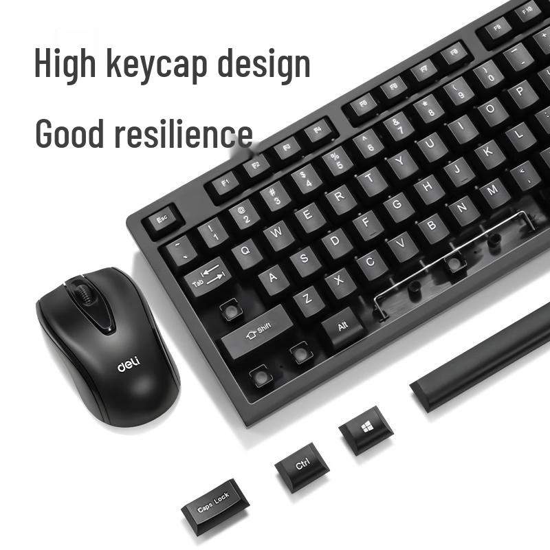 Deli Wireless Full-Size Keyboard and Mouse Combo
