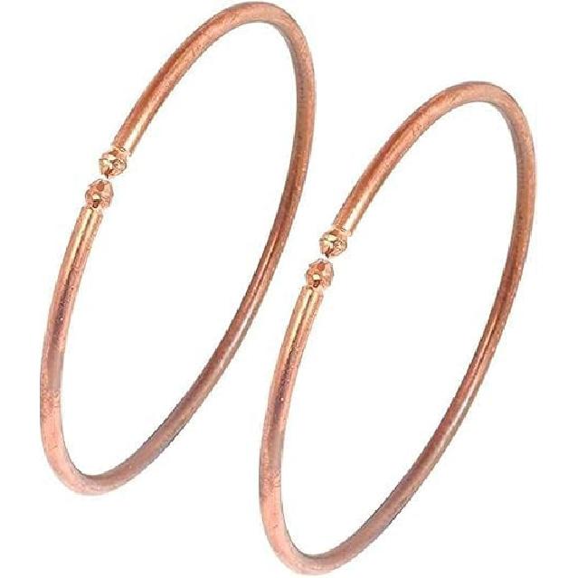 Ayu Overseas 100% Reines Kupfer Verstellbares Knöchelarmband Kada Set! Traditionelles Design Bein-Kada für Männer und Frauen | Eleganter ethnischer Knöchelschmuck aus Kupfer für