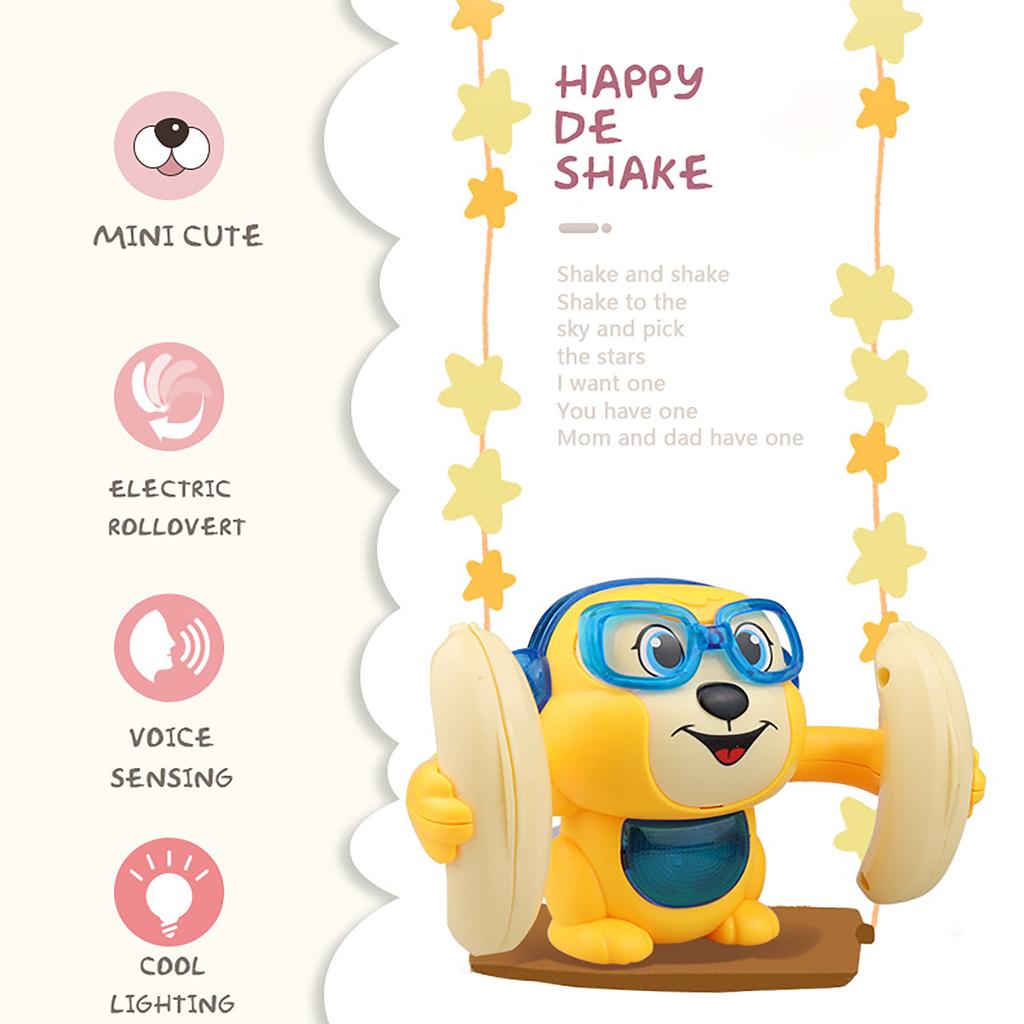 Electric Tumbling Monkey-kid Toys, Voice Control, Induction, Light and Music