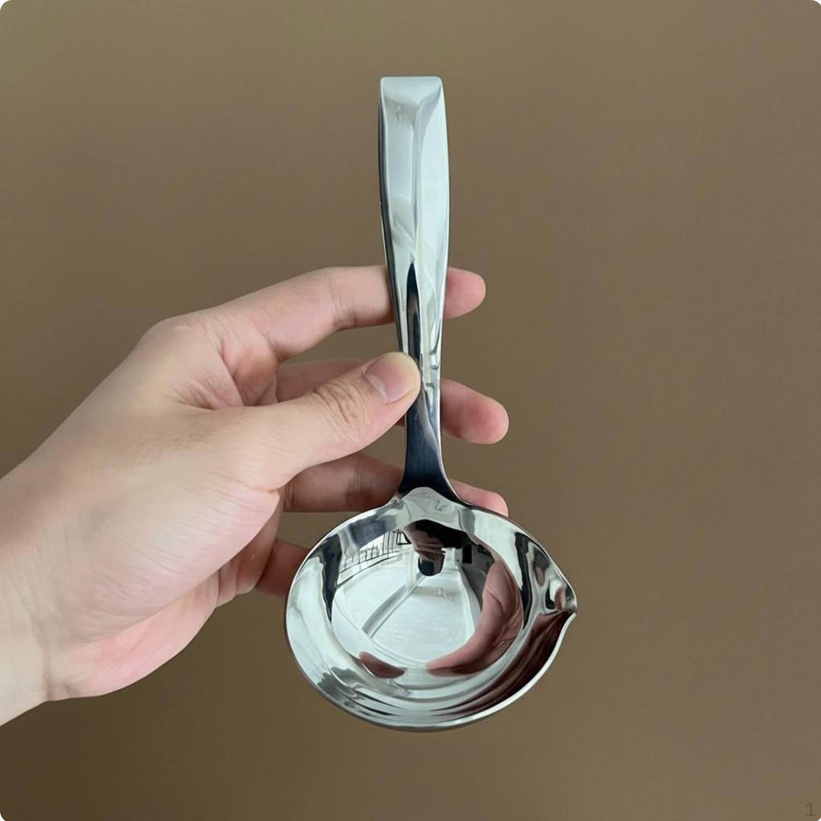 Soup Ladle with Pouring Spout Large Capacity Kitchen Heat Resistant Long Handle Serving