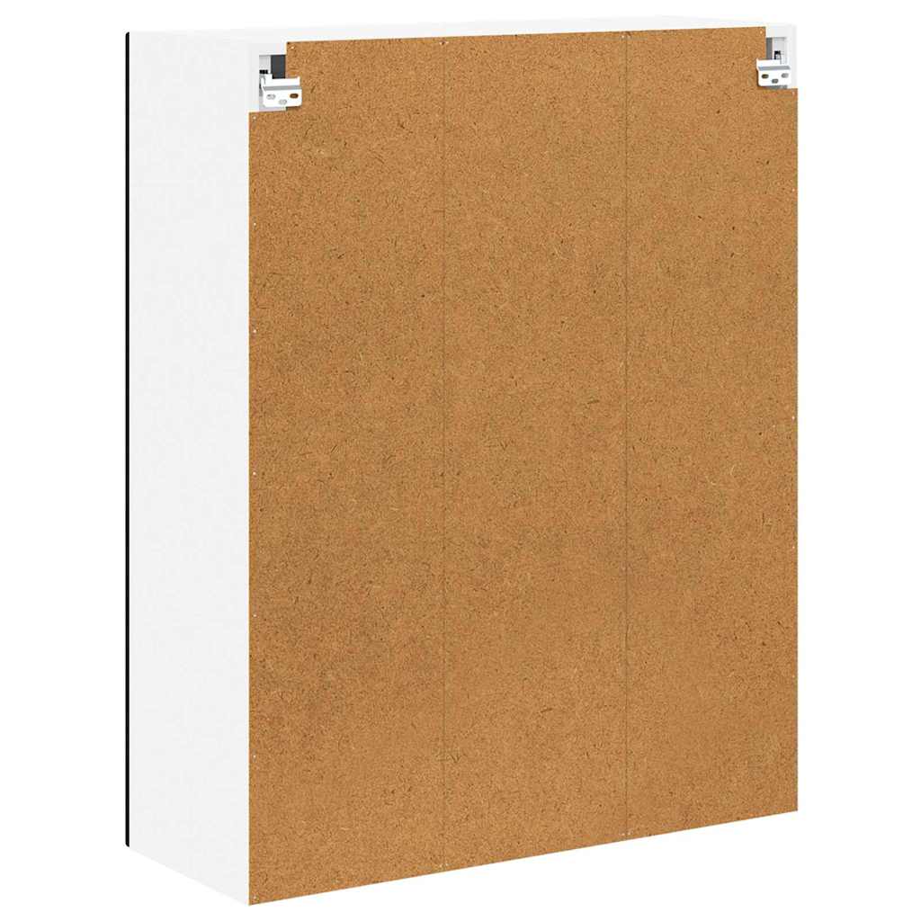 Glass Wall Cabinet LUCCA Black 80 X 31 X 100 Cm Particleboard