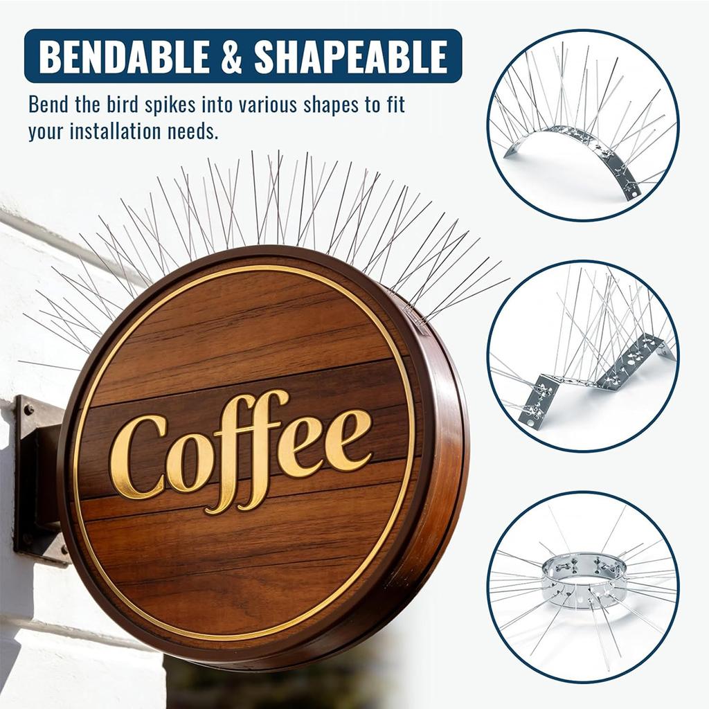 Outdoor Bird Spikes Repellent Against Pigeons Birds Repeller Rats Mouse Hooligans Crow For Garden Gardening Products Scare Away