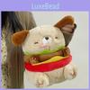 Hamburger Dog Plush Stuffed Animal Toy With Pp Cotton Filling For Kids Gift