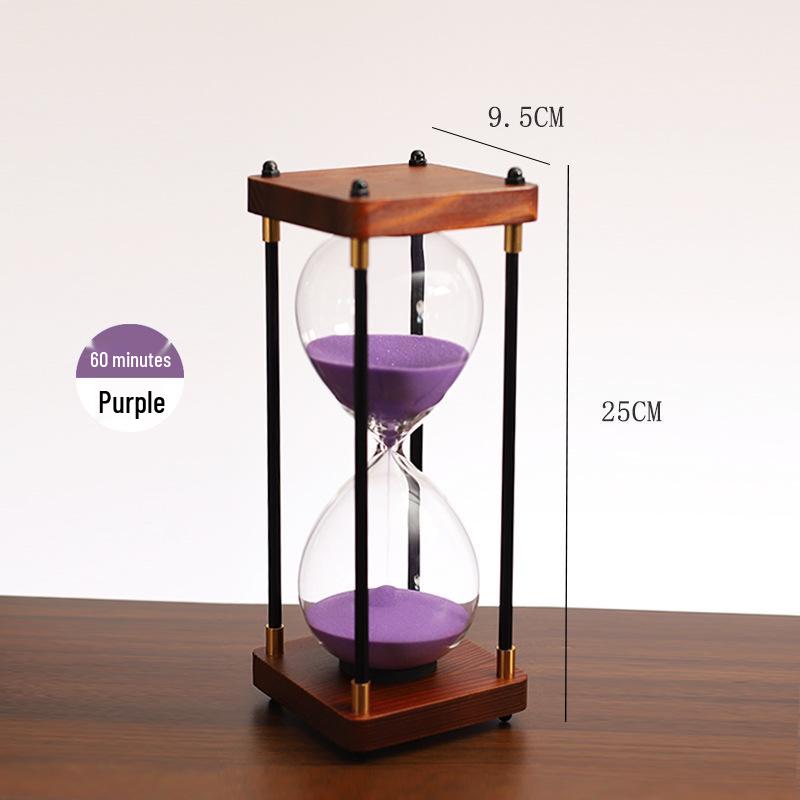 Retro Glass Hourglass Timer - 30 or 60 Minutes Desktop Ornament, Perfect for Graduation Gifts