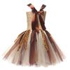 Höhlenmädchen Kostüm für Mädchen Wilder Mann Cosplay Geburtstag Dschungel Karneval Partykleider Ausgefallene Tutus Outfit Halloween Tutu Kleid