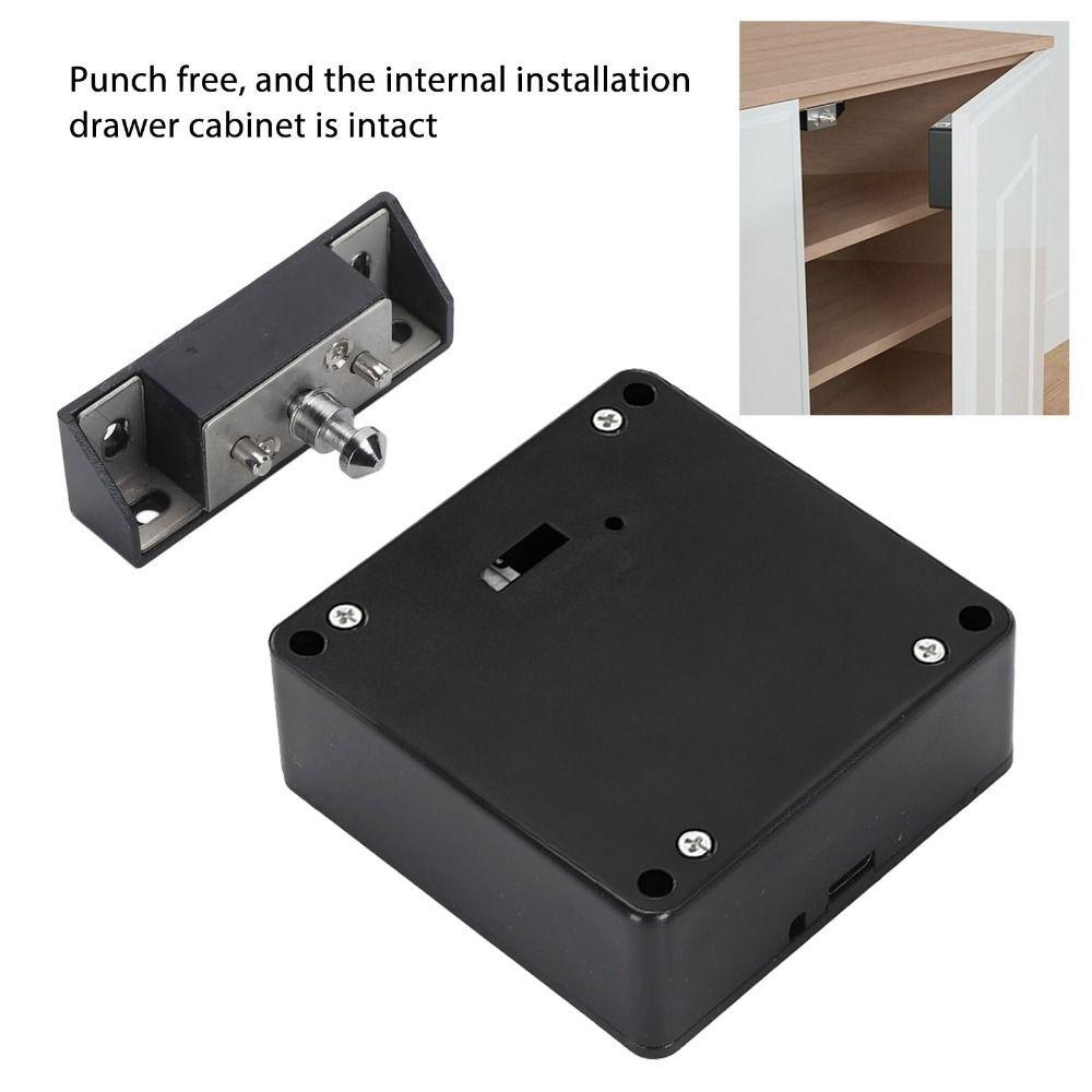 Invisible Electronic Cabinet Lock ABS Smart Cabinet Lock Safety Drawer Lock  Pantry