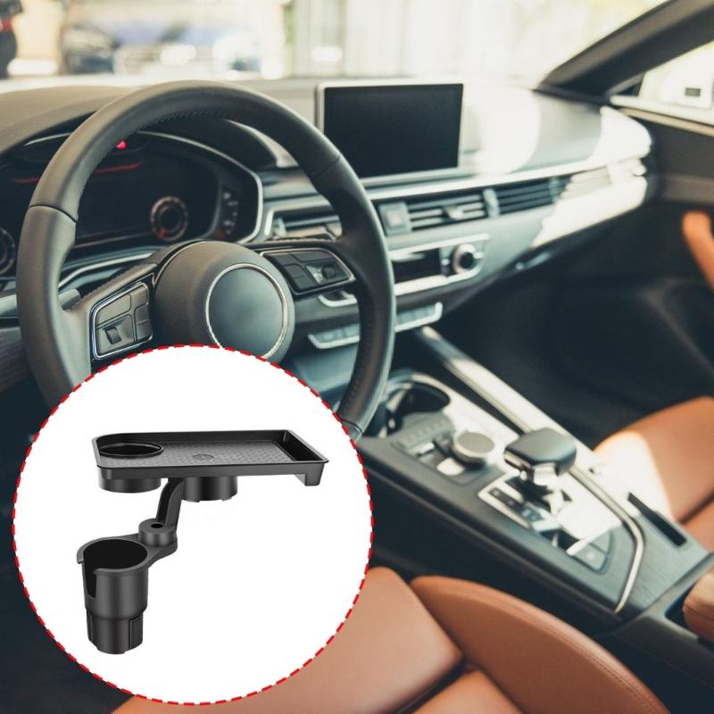 Upgrades 360 Rotation Car Cup Holder Organizers Tray Strong Multifunctional Storage Solution For Drinks Snacks Phones