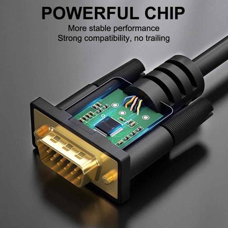 Hdmi-Compatible To Vga Adapter Connecto Line Converter Cable 1.8M Fhd 1920*1080P For Desktop Laptop Pc Tv Monitor Projector