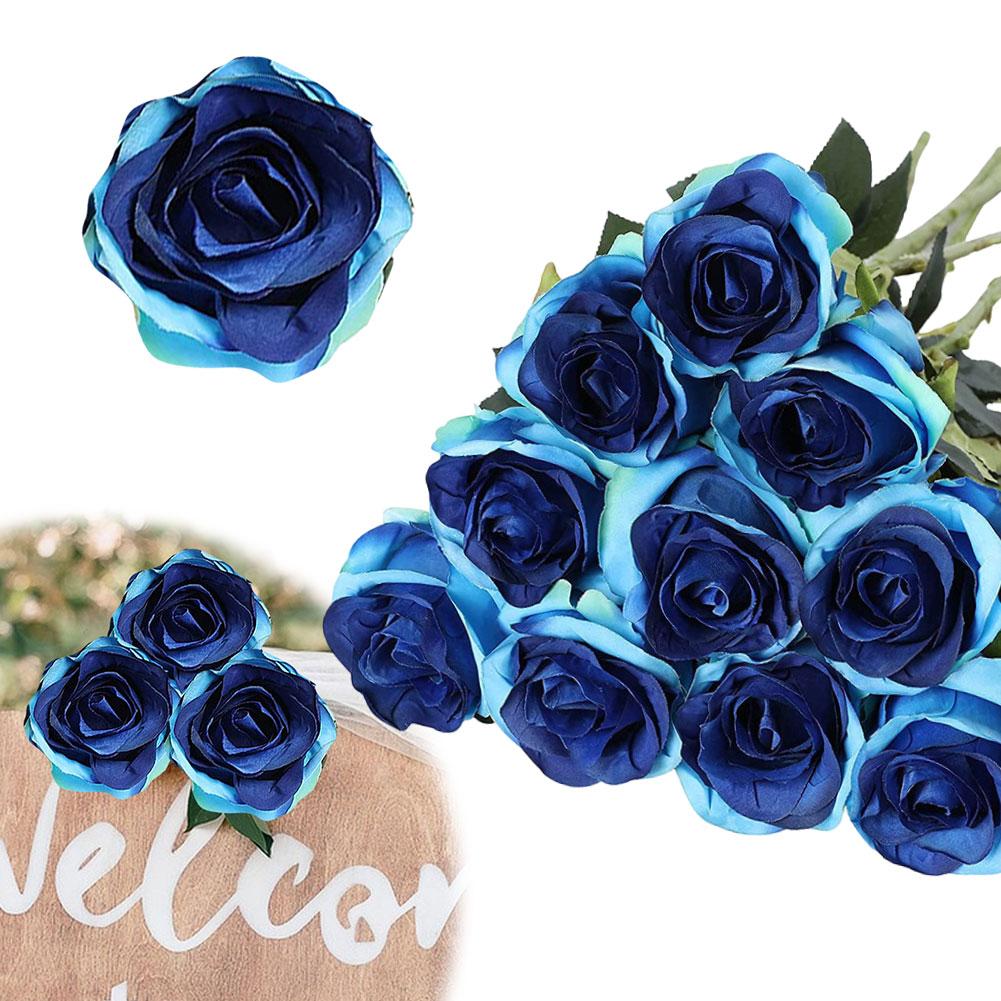 1 Stück Künstliche Blumen mit Kunststielen Künstliche Seidenrosen Floraler Hochzeitsstrauß für Tischdekoration Hochzeitsdekoration Heimpartydeko