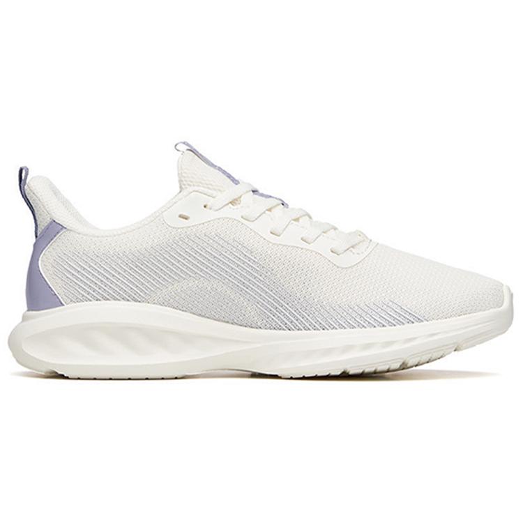 New Anta Cushioning Anti Slip And Wear Resistant Low Top Running Shoes Women's White Purple 122135568-2