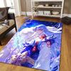 Inuyasha Flannel Pattern Square Carpet,Area Rug,Carpet Rug for Living Room Bedroom Sofa Playroom Decor,Non-slip Floor Mat
