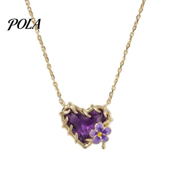 Elegant Birth Flower Jewelry Birthstone Heart Necklace, Stone And Pendant Jan To Stylish Lightweight Dec Floral Birthday Gift for Mom Wife Girlfriend
