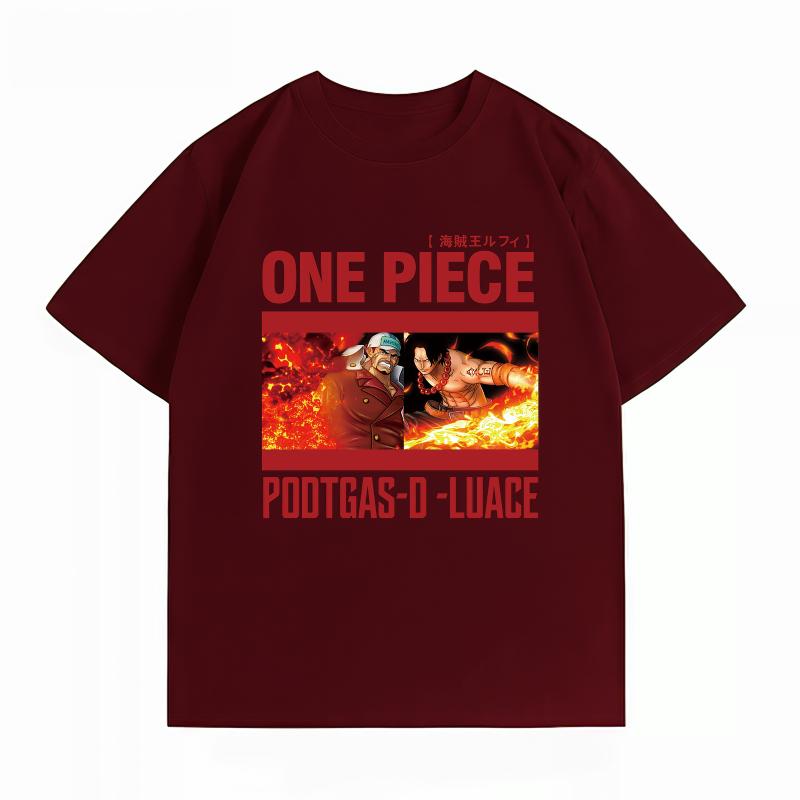 Unisexs Clothing New 100 Cotton Breathable Summer TShirt One Piece Ace Akainu Print Casual Streetwear Unisexs Tops