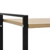 Bookshelf with 2 Shelves Black & Oak Finish 52 X 28 X 59 Cm Engineered Wood