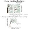 Tree Wall Decals Self Adhesive Removable PVC Wall Art Decor for Living Room Bedroom Sofa TV Background Classroom Home Decoration